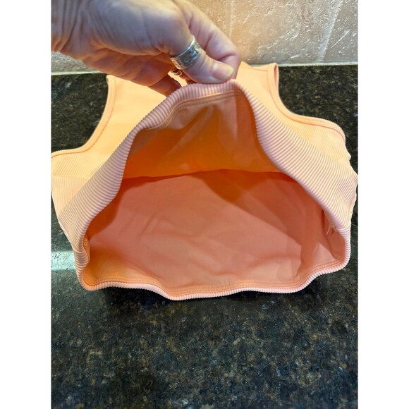 Spanx Contour Mock Neck Crop Top Size Small Peach Light Orange NEW - Picture 7 of 9